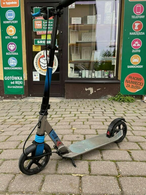 HULAJNOGA OXELO MID 9 NIEBIESKA HAMULEC STOPKA