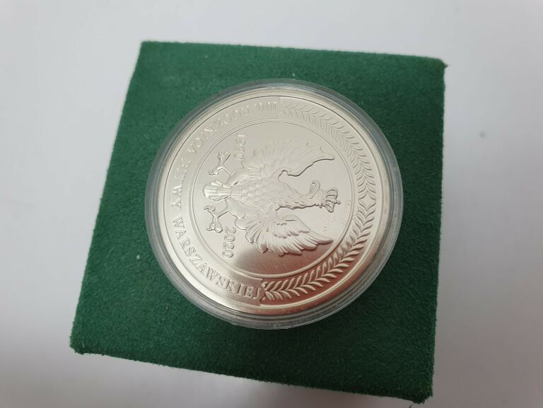 MONETA MEDALBITWA WARSZAWSKA 1920 CUD NAD WISŁĄ