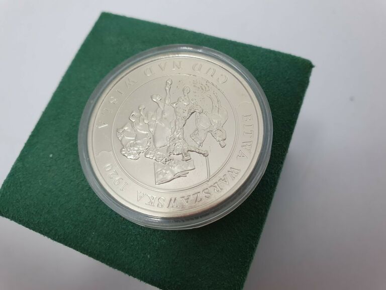 MONETA MEDALBITWA WARSZAWSKA 1920 CUD NAD WISŁĄ