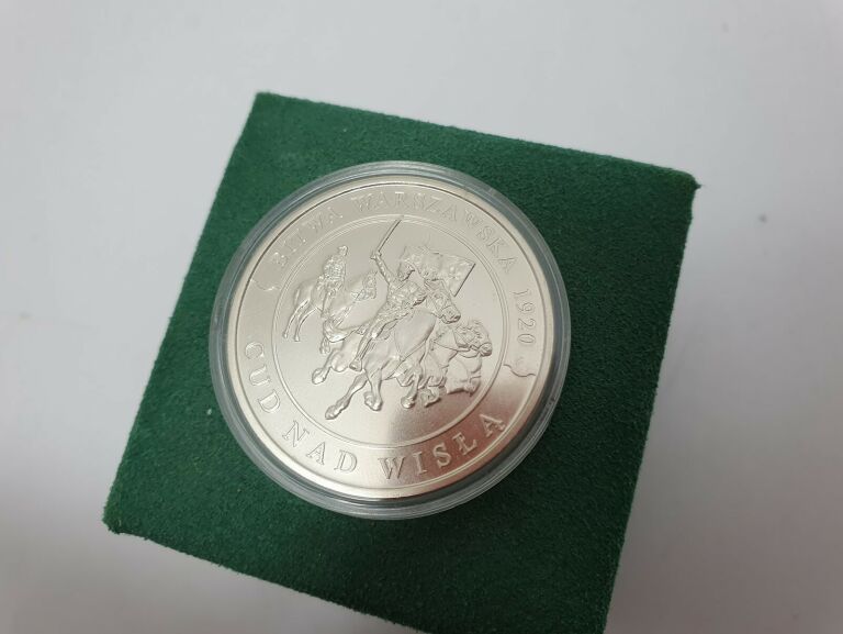 MONETA MEDALBITWA WARSZAWSKA 1920 CUD NAD WISŁĄ