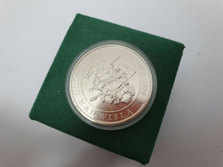 MONETA MEDALBITWA WARSZAWSKA 1920 CUD NAD WISŁĄ