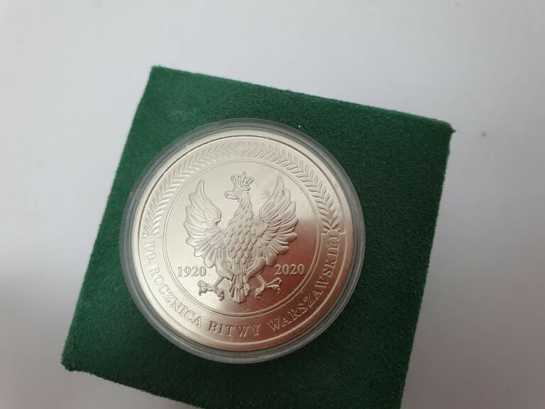 MONETA MEDALBITWA WARSZAWSKA 1920 CUD NAD WISŁĄ