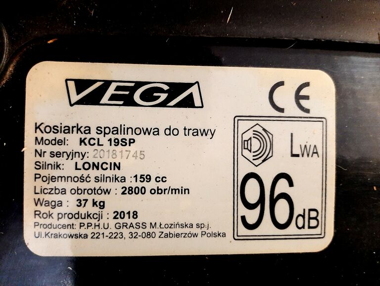 KOSIARKA SPALINOWA VEGA KCL19SP Z NAPĘDEM