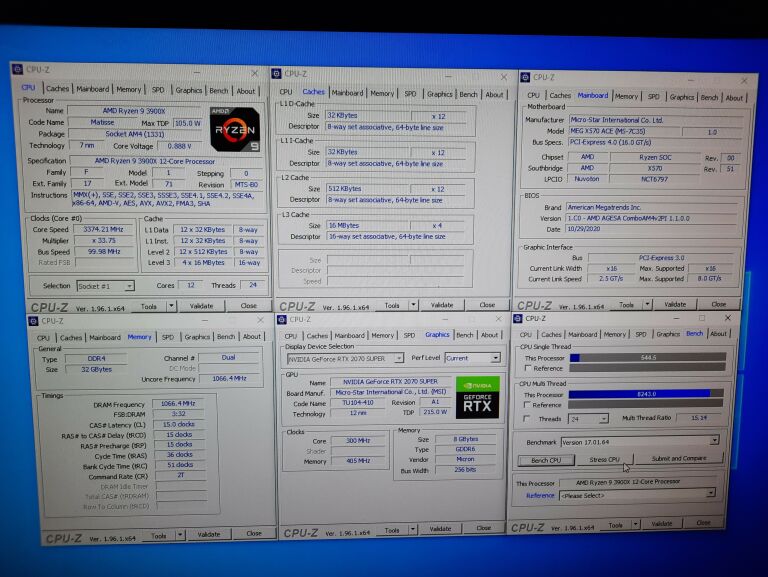 KOMPUTER RYZEN 9 3900X RTX2070 SUPER 32GB 3600MHZ