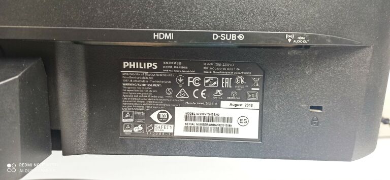 MONITOR PHILIPS 223V7Q PUDEŁKO ZASILACZ NA CZĘŚC