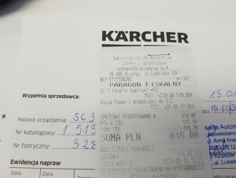 PAROWNICA KARCHER SC3 MYJKA PAROWA