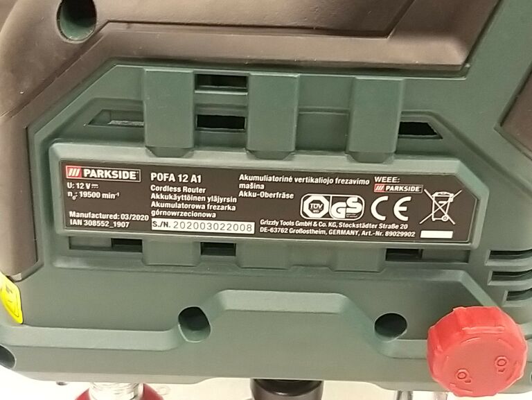 FREZARKA AKUMULATOROWA PARKSIDE POFA 12 A1