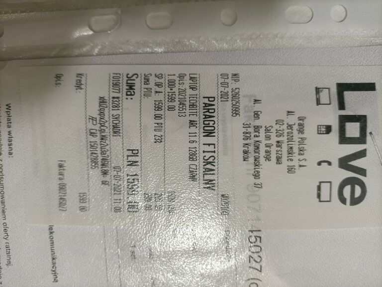 LAPTOP ARC 11.6 HD 128 GB 2 LATA GWARANCJ!!!