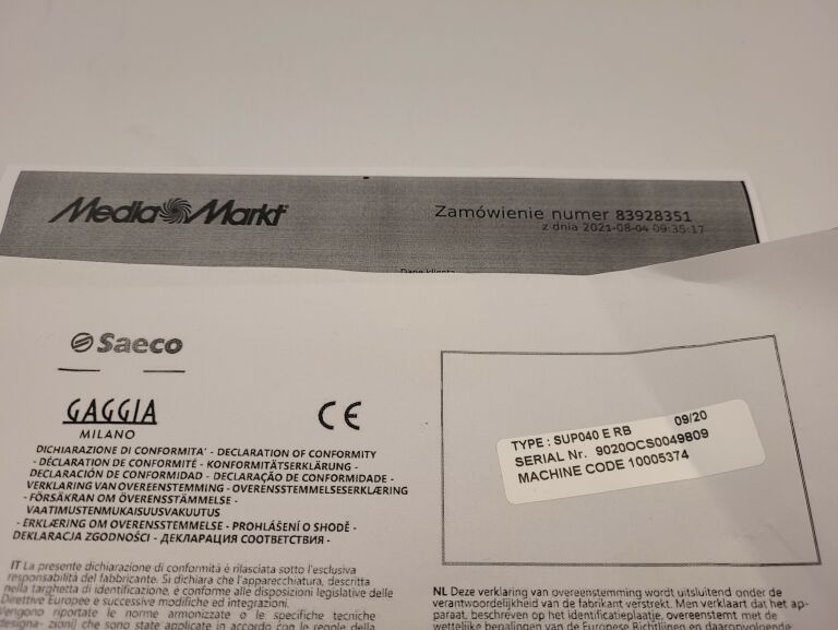 EKSPRES SAECO AULIKA EVO TOP HSC GWARANCJA
