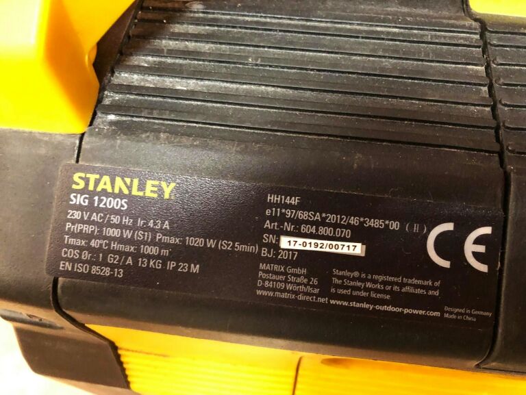 AGREGAT PRĄDOTWÓRCZY STANLEY SIG 1200S
