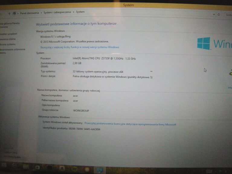 TABLET ACER ASPIRE SWITCH SW5-012