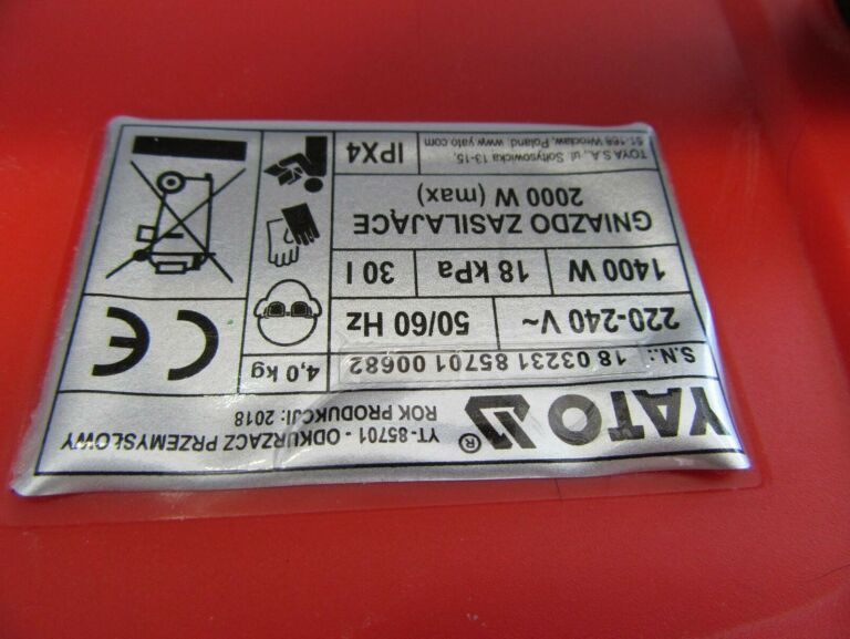 ODKURZACZ YATO YT-85701 KOMPLET