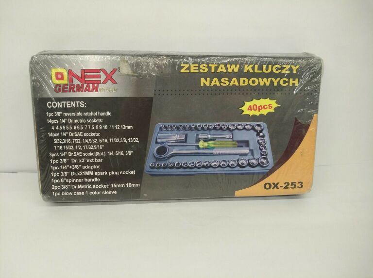 ZESTAW KLUCZY NASADOWYCH 40PCS ONEX GERMAN