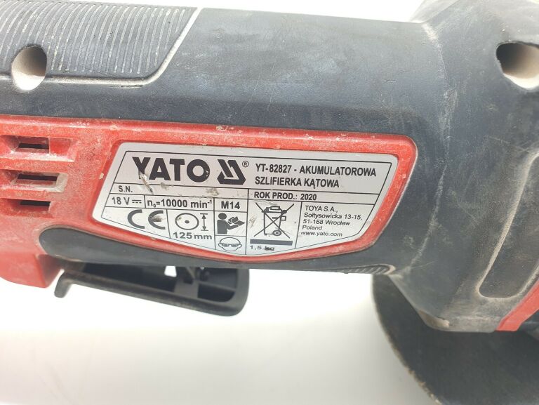 AKUMULATOROWA SZLIFIERKA KĄTOWA YATO YT-82827