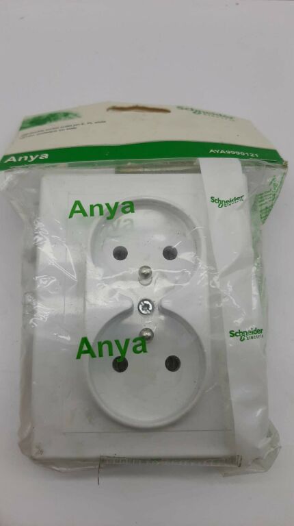 GNIAZDO PODWÓJNE Z/U SCHNEIDER ANYA AYA9990121 BI