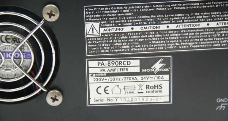 WZMACNIACZ MONACOR PA-890RCD CD MP3 TUNER MIKSER