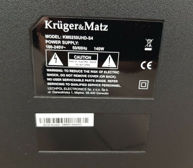 KRUGER&MATZ SMART TV 50" KM0250UHD-S4