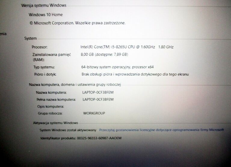HP PAVILION 15-CS2014NW 15,6/I5/8GB/256GB