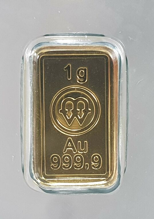 1G SZTABKA ZŁOTA MENNICA POLSKA P999,9