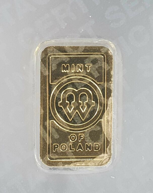 1G SZTABKA ZŁOTA MENNICA POLSKA P999,9
