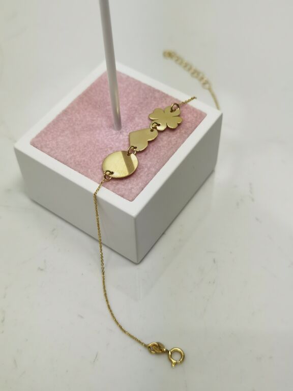 nowa-zlota-bransoletka-kolko-serce-konic585-121g-rodzaj-2205-2