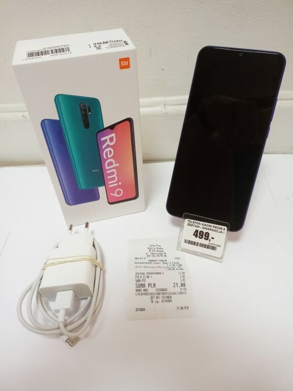 TELEFON XIAOMI REDMI 9 ZESTAW - GWARANCJA !