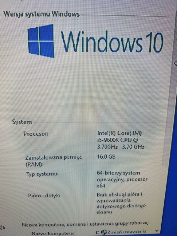 KOMPUTER GAMINGOWY I5/500GB SSD/16GB RAM/GTX 1660