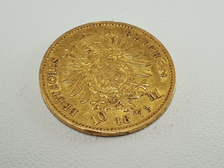 ZŁOTA MONETA 10 MAREK WILHELM 1873 3,94G 900