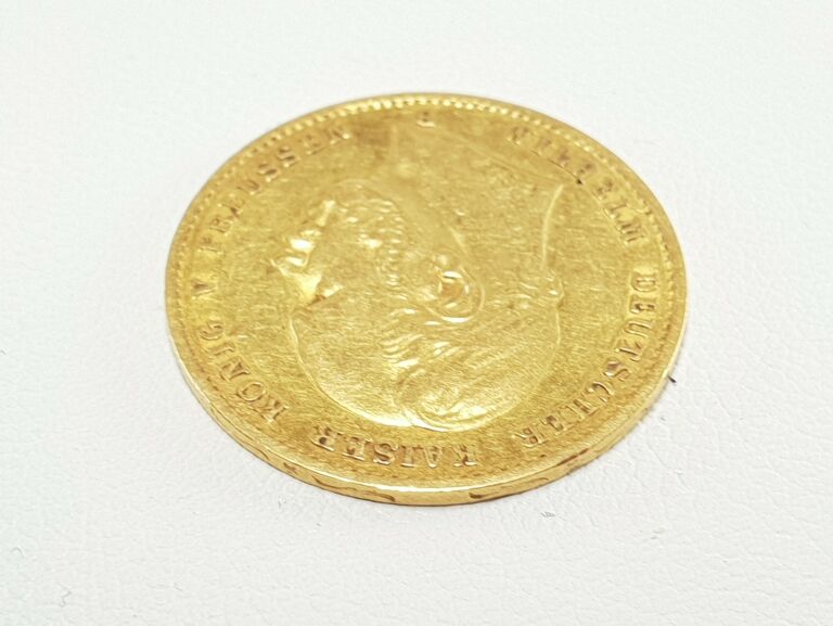 ZŁOTA MONETA 10 MAREK WILHELM 1873 3,94G 900