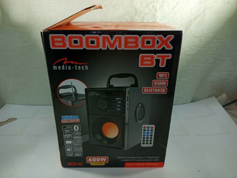 MEDIA-TECH MT3145 BOOMBOX BT AKUM. RADIO MP39+ PU