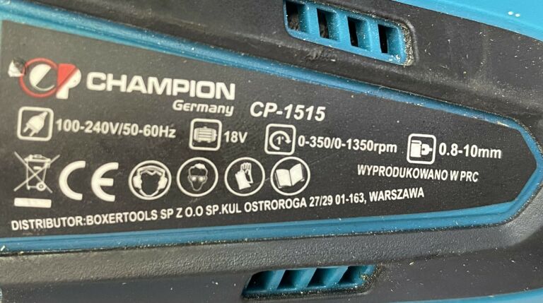wkretarka-champion-cp-1515-super-zestaw-stan-uzywany