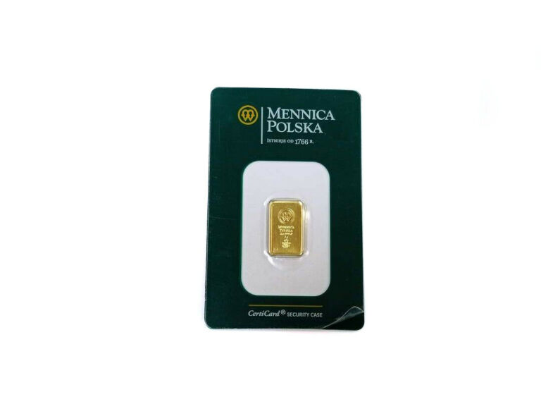 SZTABKA 2G MENNICA POLSKA PR999,9 CERTICARD