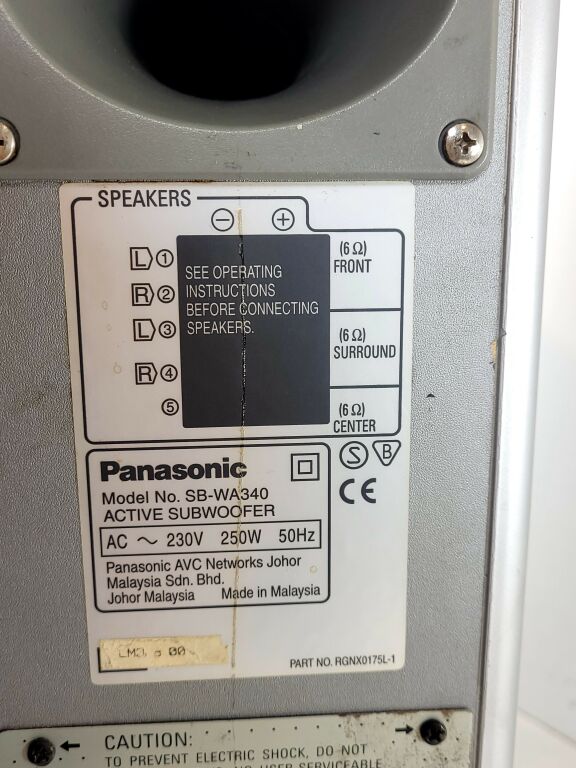 SUBWOOFER PANASONIC SB-WA340