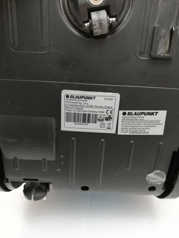 ODKURZACZ BLAUPUNKT VCC301 / RURY