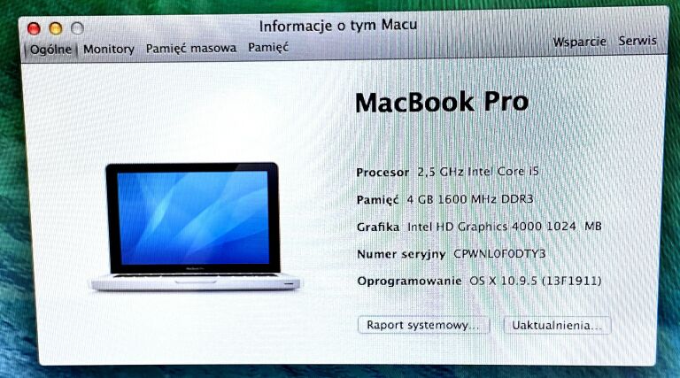 APPLE MACBOOK PRO 2012 I5/4GB RAM /500 HDD OPIS!