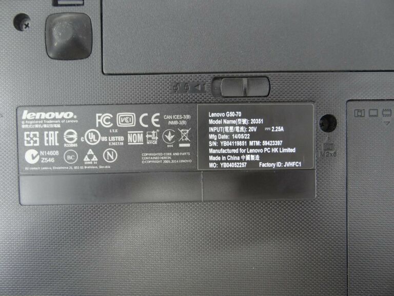 lenovo g50 70 model name 20351