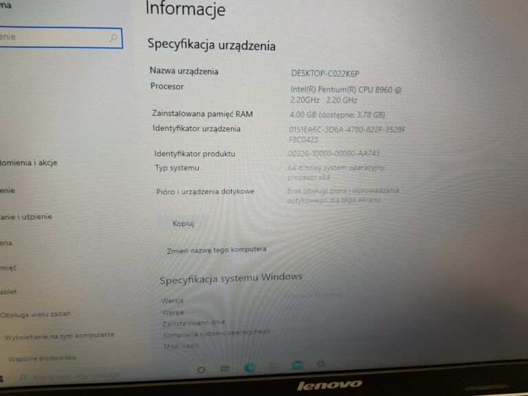 LAPTOP LENOVO B590 4GB 120SSD WIN 10