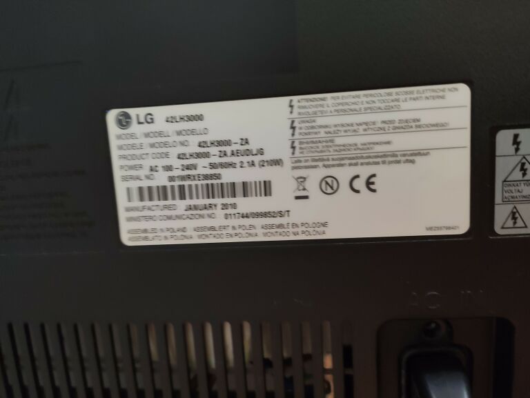 TELEWIZOR LG 42LH3000 NA CZĘŚCI