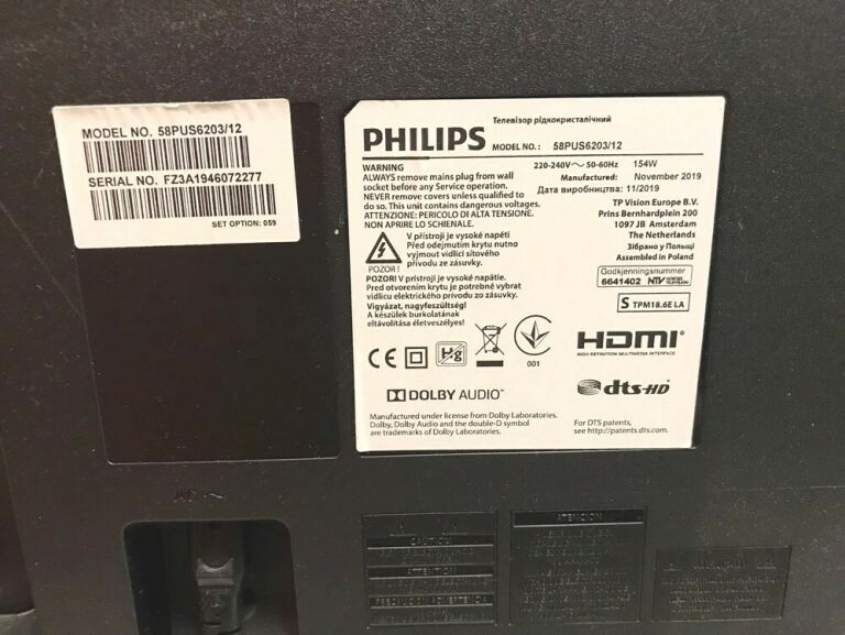 TELEWIZOR PHILIPS 58PUS6203