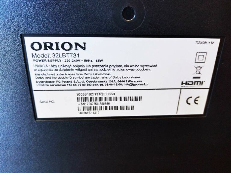 TELEWIZOR ORION 32LBT731