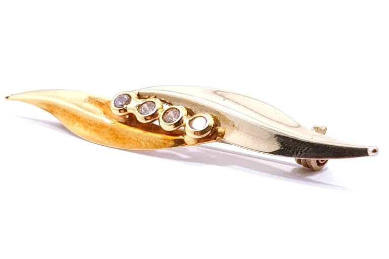 broszka-zolte-biale-zloto-cyrkonie-280g-750-stan-11323-2