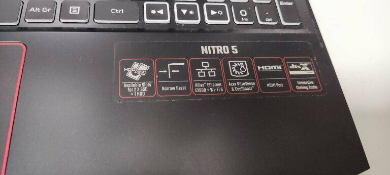 LAPTOP GAMING ACER NITRO I5 8GB 512GB SSD RTX2060