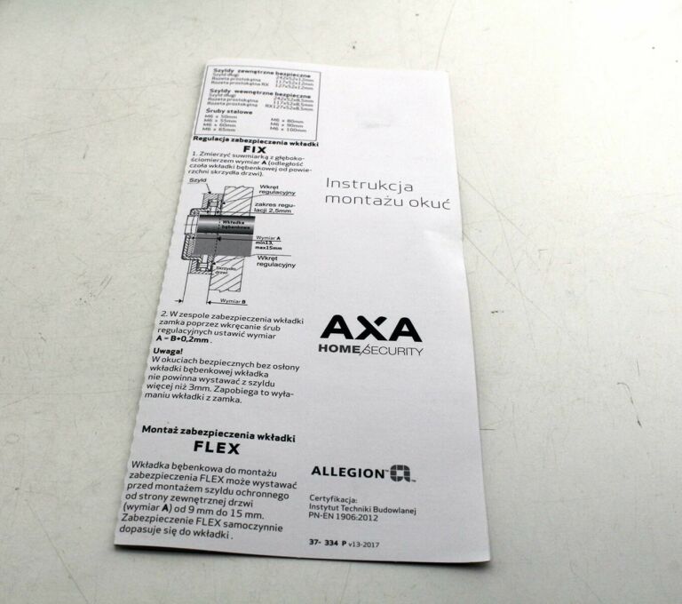 KLAMKA Z SZYLDEM AXA MANITOBA F6 WSPOMAGANIE ZEST