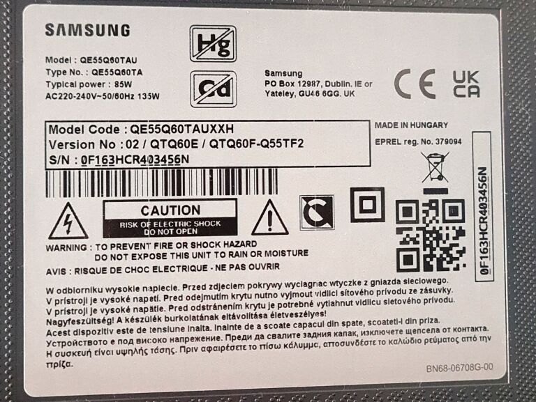 TELEWIZOR QLED SAMSUNG QE55Q60T 55 4K UHD @OPIS