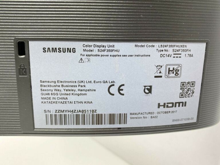 MONITOR SAMSUNG S24F350FHU