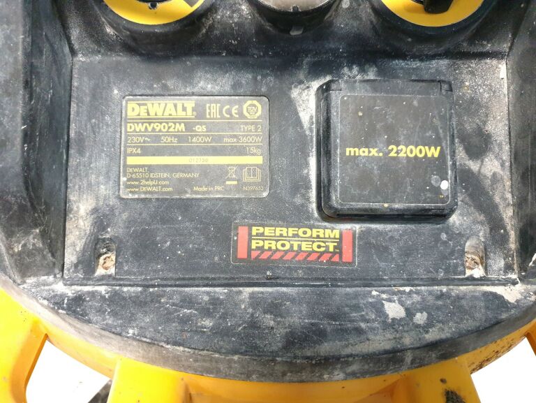 ODKURZACZ PRZEMYSŁOWY DEWALT DWV902M BEZ RUR