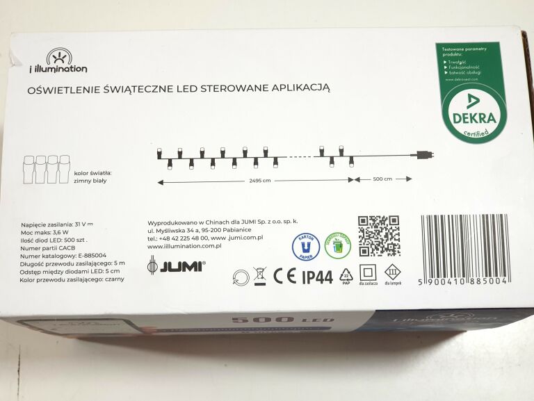 LAMPKI 500LED BIAŁY ZIMNY STEROWANE TELEFONEM