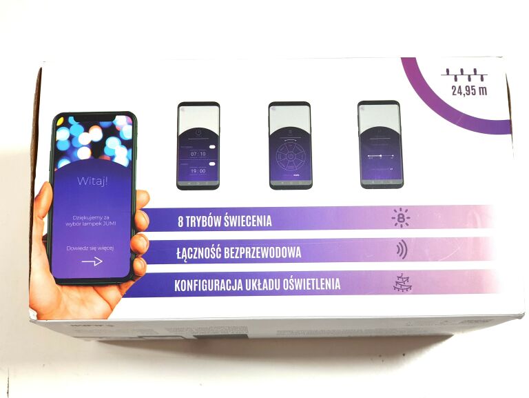 LAMPKI 500LED BIAŁY ZIMNY STEROWANE TELEFONEM
