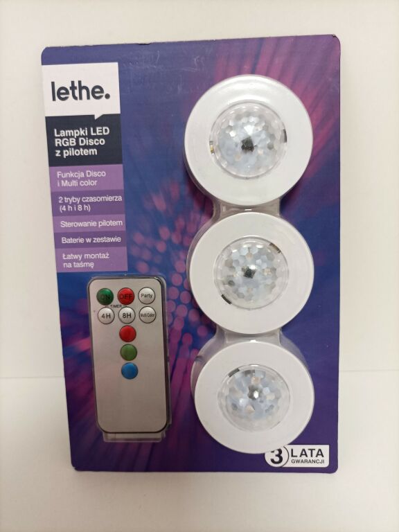 LETHE LAMPKI LED RGB DISCO Z PILOTEM