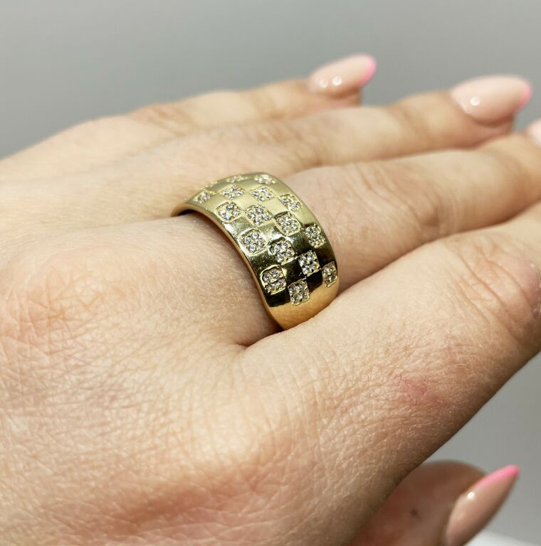 ZŁOTY PIERŚCIONEK Z CYRKONIAMII 6,48G 585